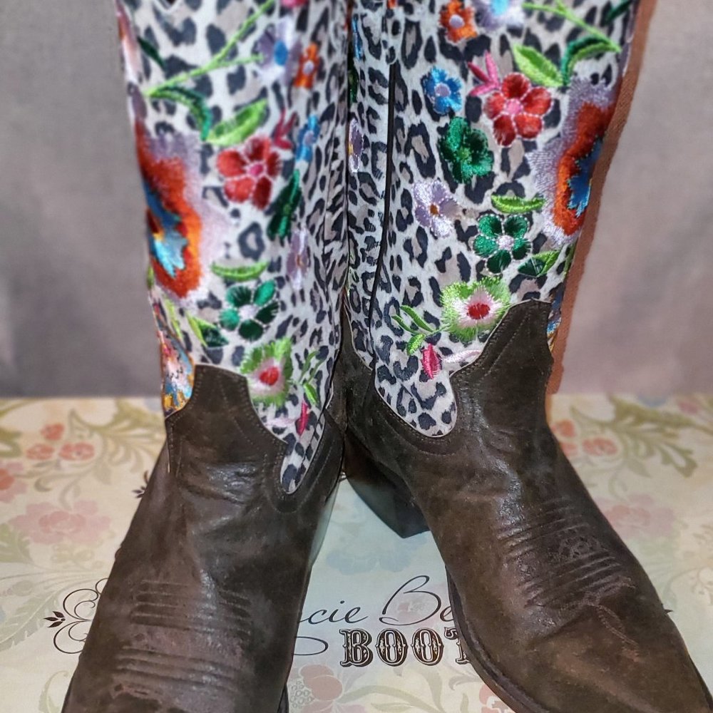 Macie Bean Leopard Cowgirl Boots - Picture 8 of 8